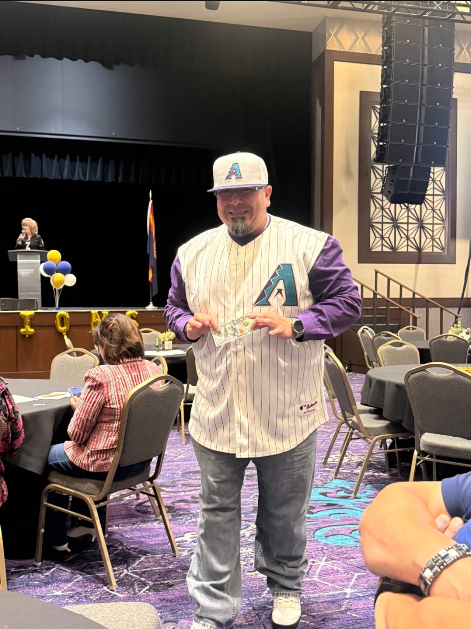Mr. Indio celebrating at the 2026 ACEAZ Symposium